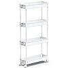 Prime Members: 4-Tier Spacekeeper Slim Rolling Storage Cart (White) $10.99 + Free Shipping