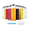 12-Pack 18-Oz Luxfuel Glass Juice Bottles w/ Lids and Cleaning Brush $19.99 + Free Shipping w/ Prime