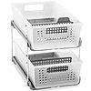 14.3&amp;quot;D x 9&amp;quot;W x 10.6&amp;quot;H madesmart 2-Tier Multi-Purpose Slide-Out Organizer w/ Handles and Dividers (Frost) $11.92 + Free Shipping w/ Prime or on $35+