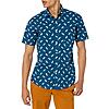 Amazon Essentials Men's 100% Cotton Regular-Fit Short-Sleeve Print Button Shirt (Various) from $7.25 + Free Shipping w/ Prime or on $35+