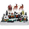 11.4&amp;quot; x 8.5&amp;quot; Top Treasures Pre-Lit Animated Santa &amp;amp; Reindeer Sleigh Christmas Village $29.99 + Free Shipping w/ Prime