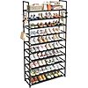 10-Tier 68.5&amp;quot; x 33.5&amp;quot; Simple Trending Shoe Rack Storage (Black, Holds 40 Pairs) $15.97 + Free Shipping w/ Prime or on $35+