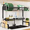 2-Tier 4-Basket Kitsure Adjustable Over The Sink Dish Drying Rack (Black) $19.99 + Free Shipping w/ Prime or on $35+