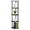 5-Tier 57.7&amp;quot; Furinno TURN-N-TUBE Corner Shelf (Dark Cherry) $14.24 + Free Shipping w/ Prime or on $35+