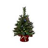 2' National Tree Company Artificial Pre-Lit Tabletop Tree: Majestic Fir w/ Cloth Bag Base $15.99, Glittery Bristle Pine w/ Cloth Bag Base $16.99  + Free Shipping w/ Prime