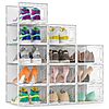 Select Accounts: 12-Pack 13.1&amp;quot; Secret Space Stackable Shoe Organizer Storage Boxes (White/Clear Only) $19.99 + Free Shipping w/ Prime or on $35+