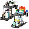 2-Pack Under Sink Storage Organizer w/ Sliding Drawer (Dark Black) $14.99 + Free Shipping w/ Prime or on $35+