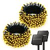 Brightown Outdoor Solar String Lights - 2-Pack, 200-LED, 80', 8 Modes, Dusk to Dawn Auto On/Off