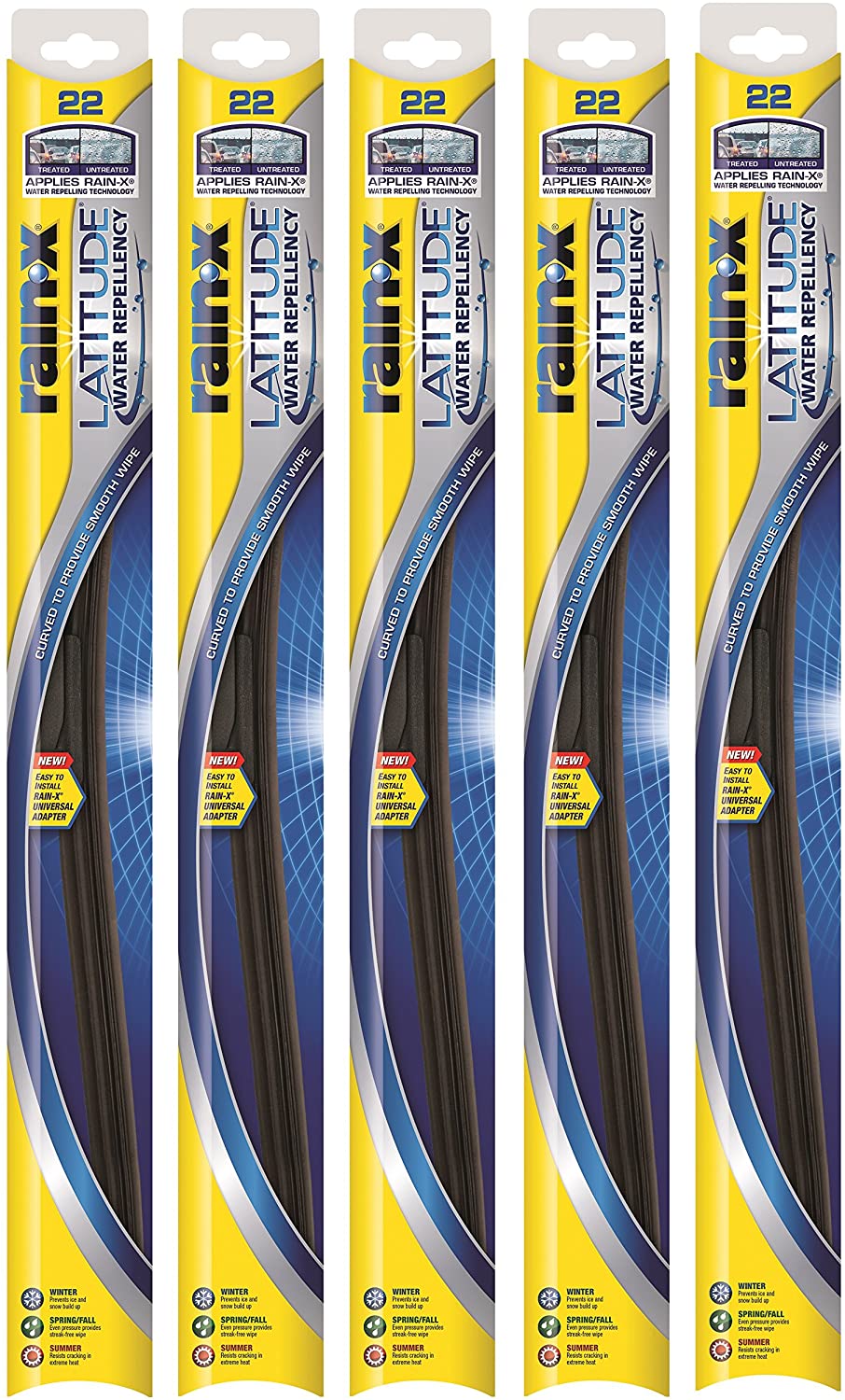 5-Pack 24" Rain-X 2-in-1 Water Repellency Wiper Blade $40 ($8 Each) + 2.5% SD Cashback + Free Shipping w/ Prime