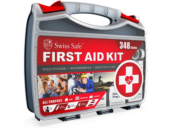 348-Piece Swiss Safe 2-in-1 First Aid Kit $28.49 + Free Shipping w/ Prime
