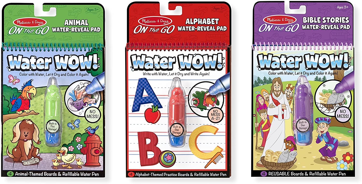 3-Pack Melissa & Doug On the Go Water Wow! Bundle (Animals, Alphabet, Bible Stories) $12 + Free Shipping w/ Prime or on $25+
