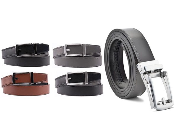 3-Pack Men's Bonded Leather Reversible Ratchet Belt $35 + Free Shipping w/ Prime
