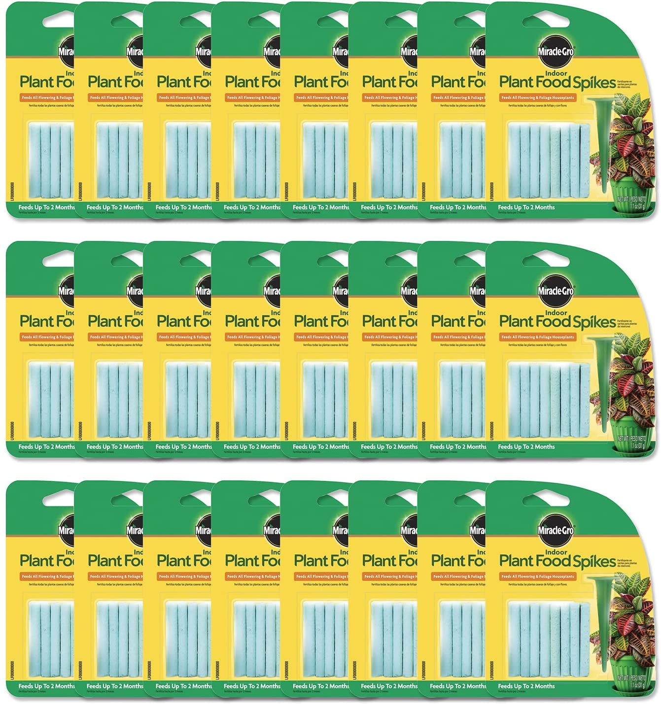 Woot Appsclusive: 24-Pack 1.1oz 24 Spike Packs (576 Total Count) Miracle-Gro Indoor Plant Food Spikes $20 + Free Shipping w/ Prime