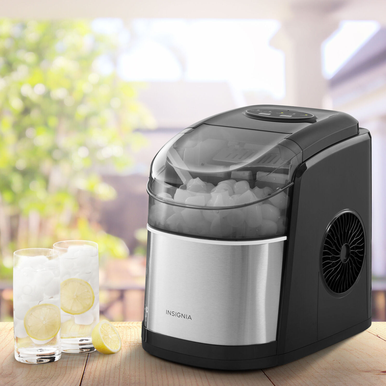 33-Lb Insignia™ Portable Icemaker w/ Auto Shut-Off (Stainless steel) $120 + Free Shipping