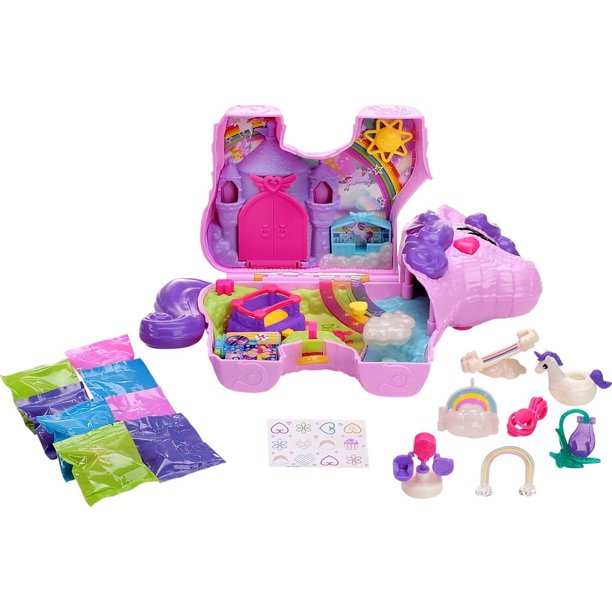 Polly Pocket Unicorn Party Large Compact w/ Polly & Lila Dolls & 25+ Surprises $14.39 + Free Store Pickup at Walmart or Free Shipping w/ Walmart+ or on $35+