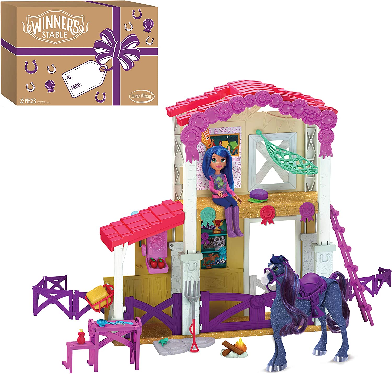 33-Piece Just Play Winner's Stable Camp Clover Barn Playset $8.40 + Free Shipping w/ Prime or on $25+