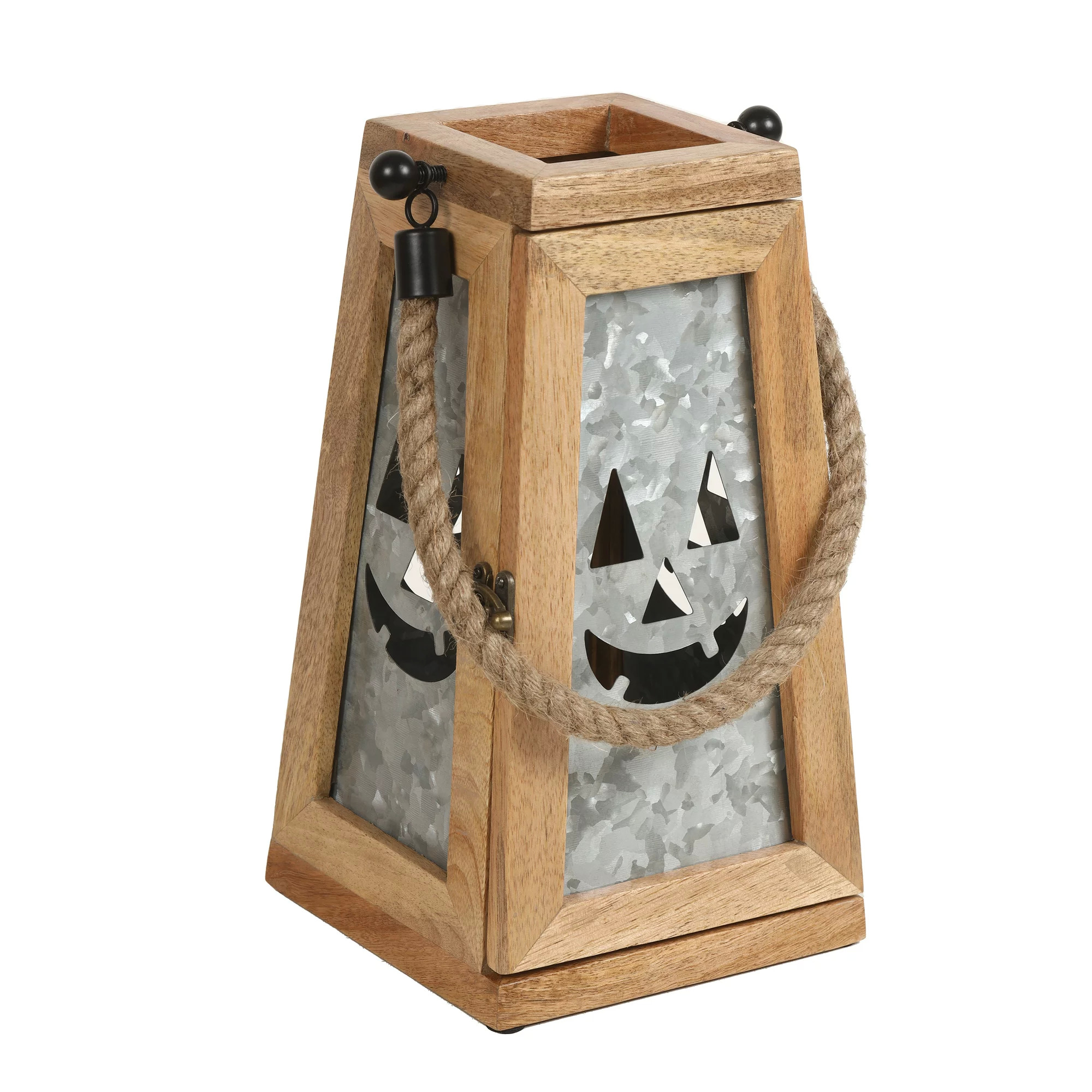 12" Way to Celebrate Halloween Metal Wood Lantern 5.49 + Free Shipping