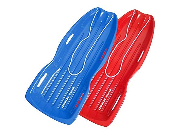 2-Pack Slippery Racer Downhill Xtreme Flexible Plastic Toboggan Snow Sled w/ Pull Rope (Blue, Red) $40 + Free Shipping w/ Prime