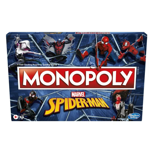 Monopoly Board Games: Marvel Spider-Man $10.00,  Star Wars The Child $11, More + Free Store Pickup at Walmart or Free Shipping w/ Walmart+ or $35+