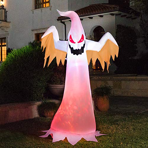 8' VIVOHOME Halloween Inflatable White Ghost w/ Red Rotating LED Lights $27.49 + Free Shipping