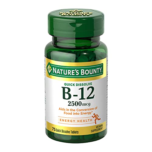 75-Count 2500 mcg Nature’s Bounty Quick Dissolve Vitamin B12 Tablets $5.22 w/ S&S + Free Shipping w/ Prime or on $25+