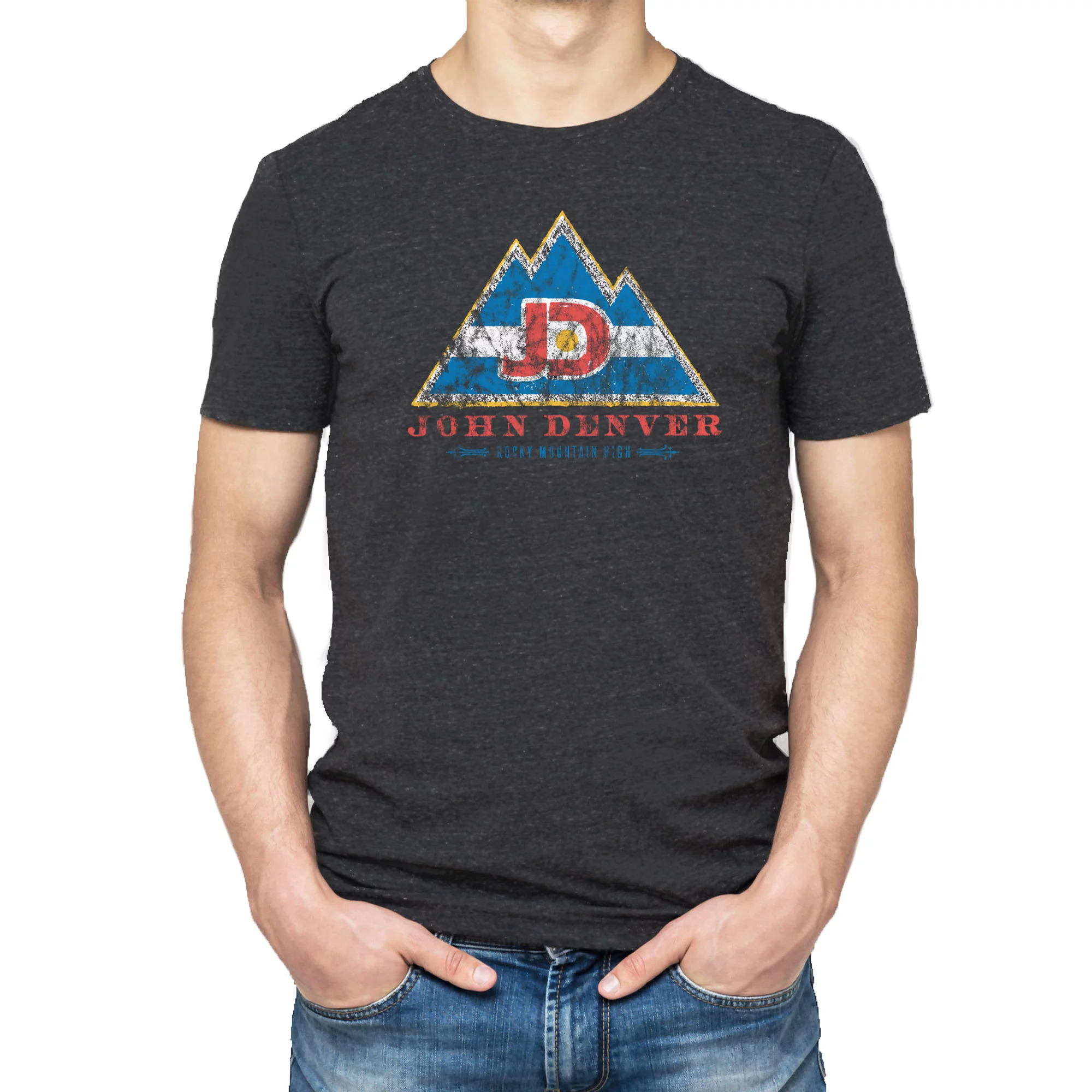 John Denver Men's & Big Men's Short Sleeve Graphic Tee (Black) $4 + Free Shipping w/ Walmart+ or $35+