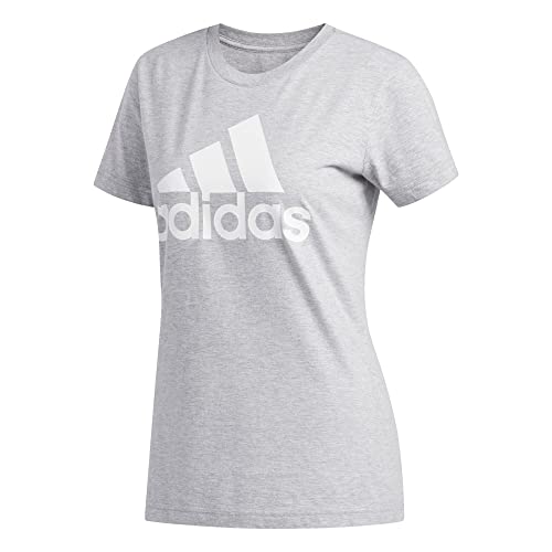 adidas Women's Badge of Sport Tee (Grey Heather/White, XS-XL) $9.96 + Free Shipping w/ Prime or on $25+