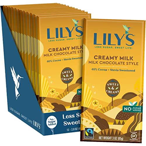 12-Pack 3-Oz Lily's Stevia Sweetened Creamy Milk Chocolate Bars $27 + Free Shipping