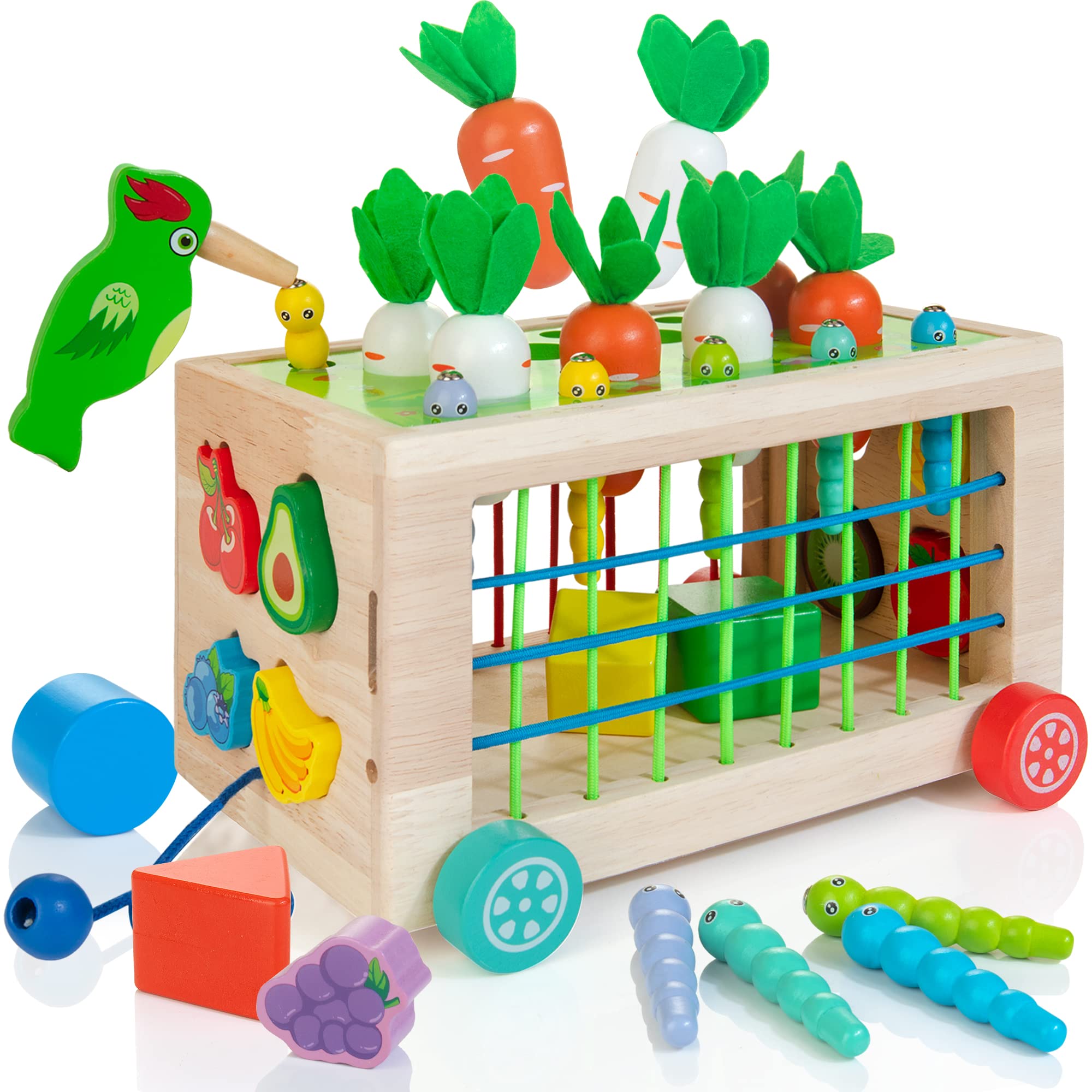 Winique 6-in-1 Kids' Wooden Montessori Toy Cart $20 + Free Shipping w/ Prime