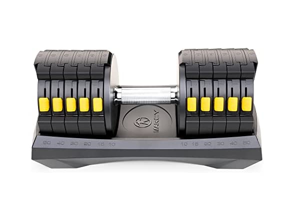 Marcy Adjustable Single Dumbbell System (10-50 lb) w/ Fitted Tray $170 + Free Shipping w/ Prime