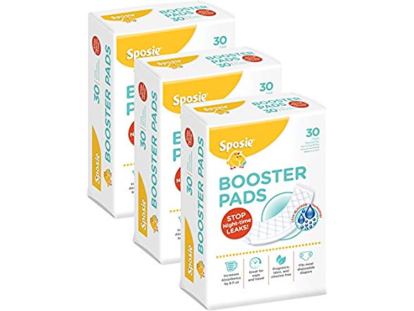 3-Pack 30 Count (90 Total) Sposie Booster Pads Diaper Doubler $20 ($6.66 per pack) + Free Shipping w/ Prime