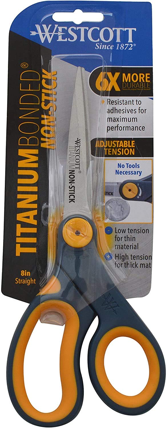 3Pack 8" Westcott TitaniumBonded NonStick Scissors (Gray/Yellow) 11