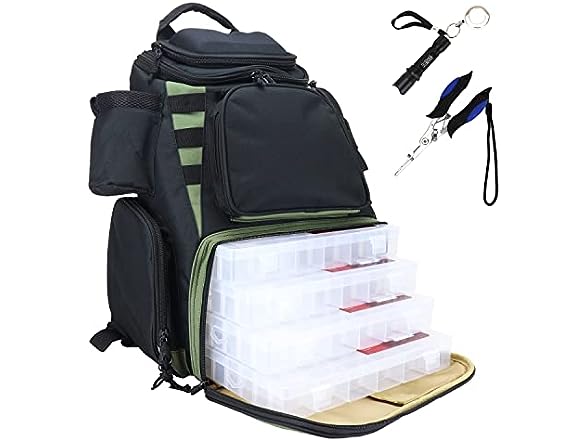 Osage River: Fishing Tackle Backpack $25, Fishing Backpack w/ 4