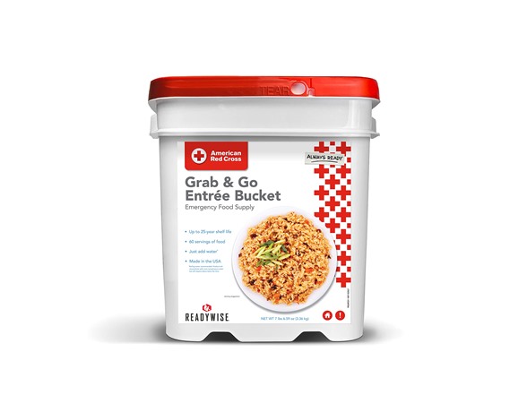 ReadyWise: 60-Serving American Red Cross Grab & Go Entree Bucket $64, 60 Serving Entree Bucket $64 + Free Shipping w/ Prime