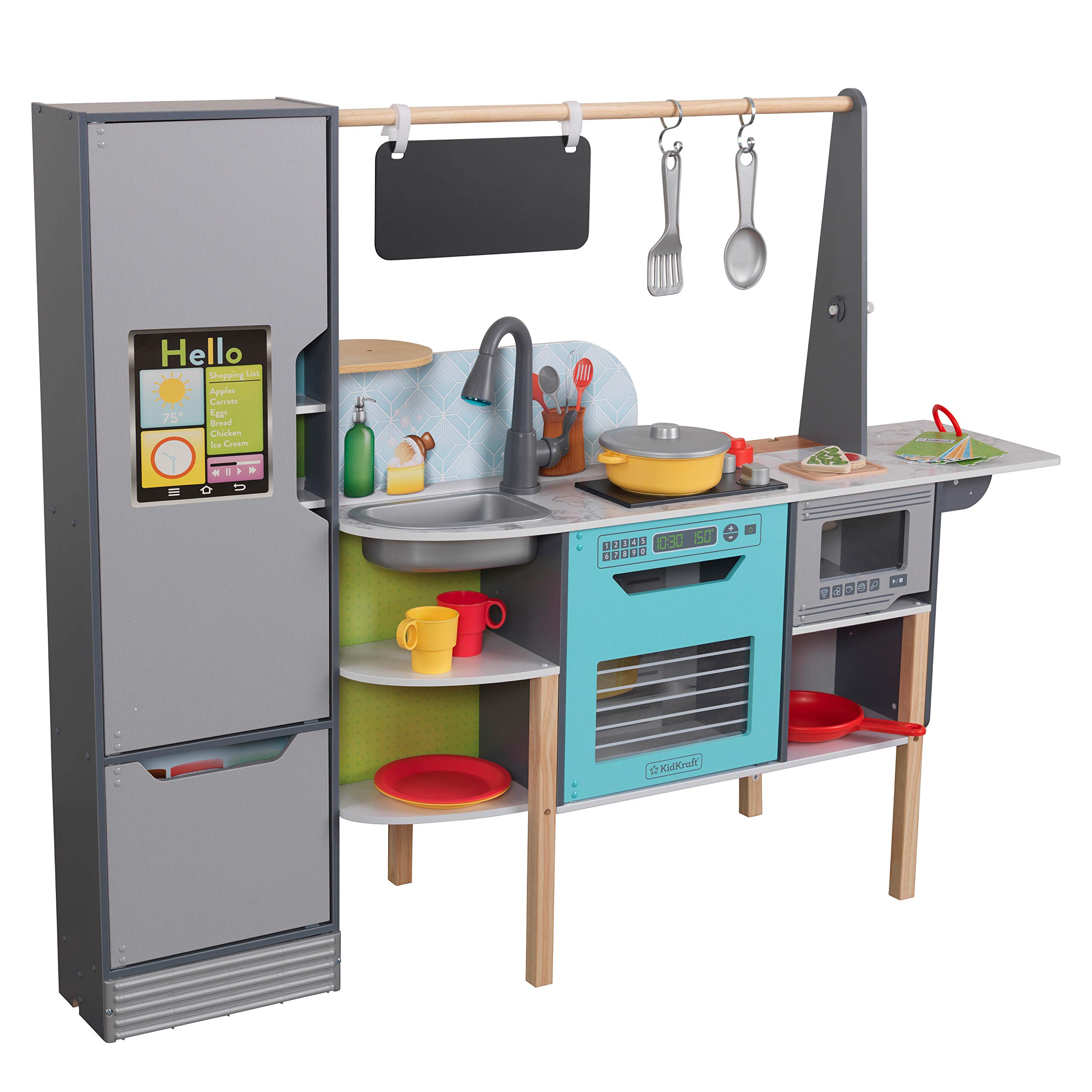 KidKraft Alexa-Enabled Interactive 2-in-1 Wooden Kitchen & Market w/ Foods, Games & 105 Accessories $79.94 + Free Shipping