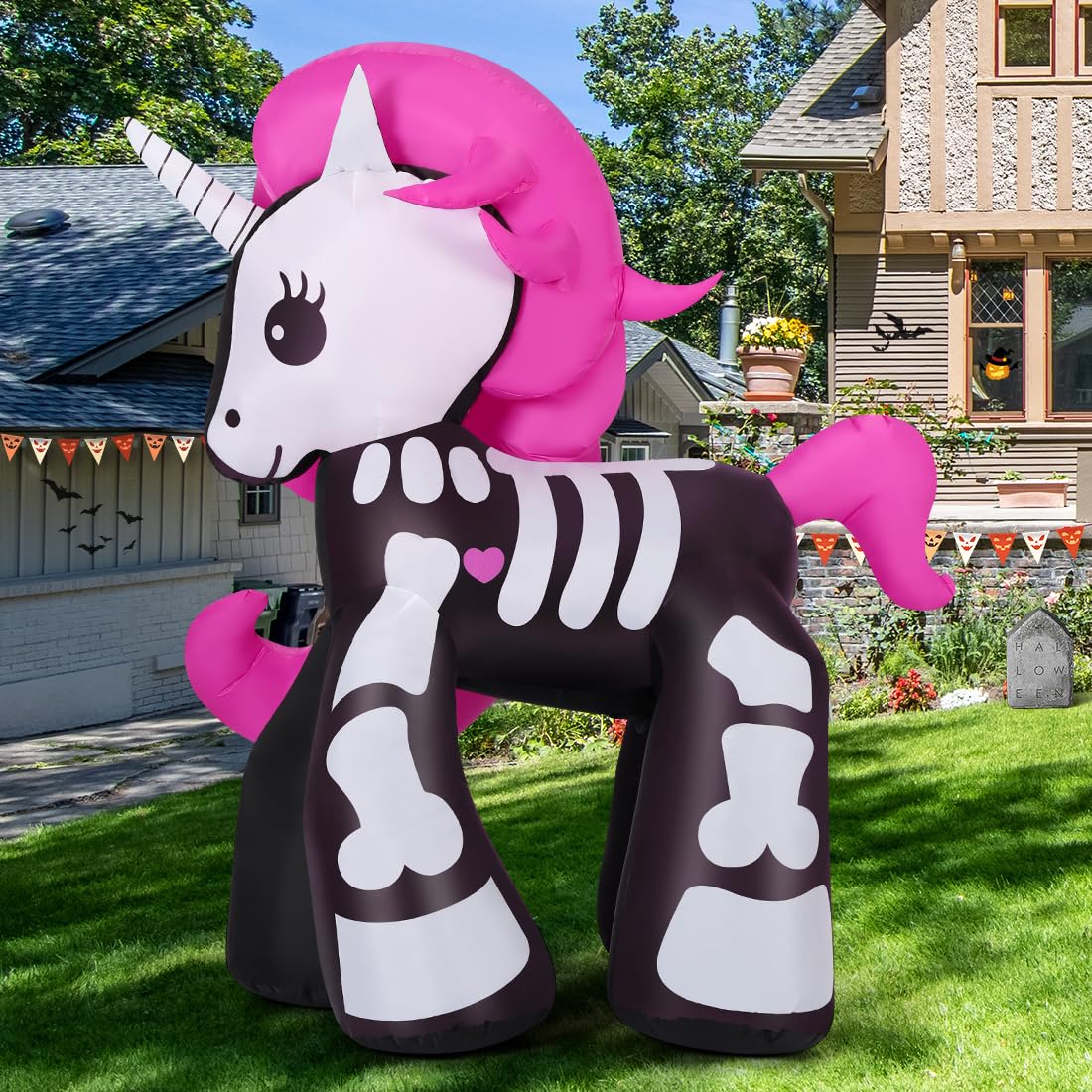 5.2' GOOSH Cute Halloween Unicorn Skeleton Yard Inflatable w/ LED Lights $27 + Free Shipping w/ Prime or on $25 or $35+