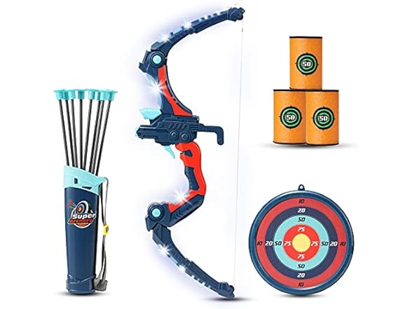 SainSmart Jr. Kids' Bow and Arrow Light Up Archery Play Set $9.18 + Free Shipping w/ Prime