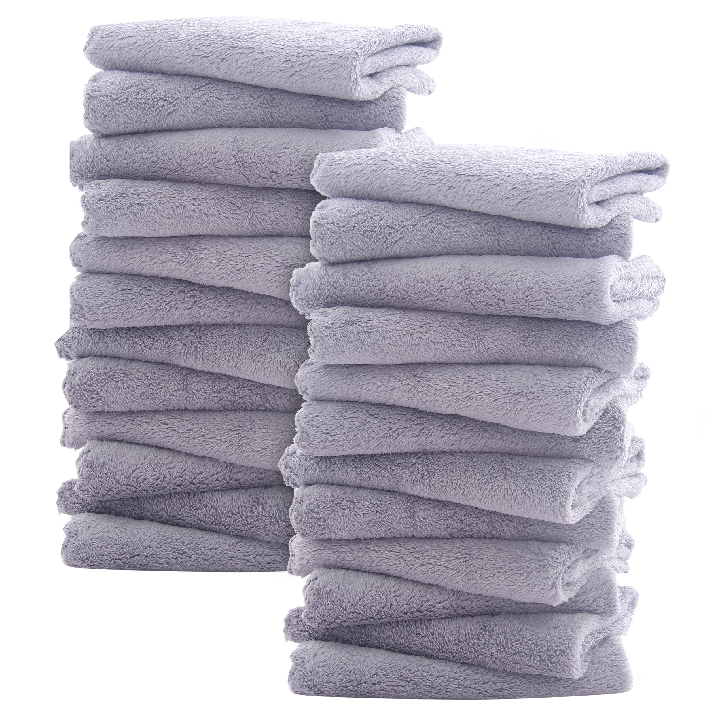 24 Pack 10" x10" Sunny zzzZZ Ultra Soft Baby Washcloths (Grey) $6 + Free Shipping w/ Prime or on $35+