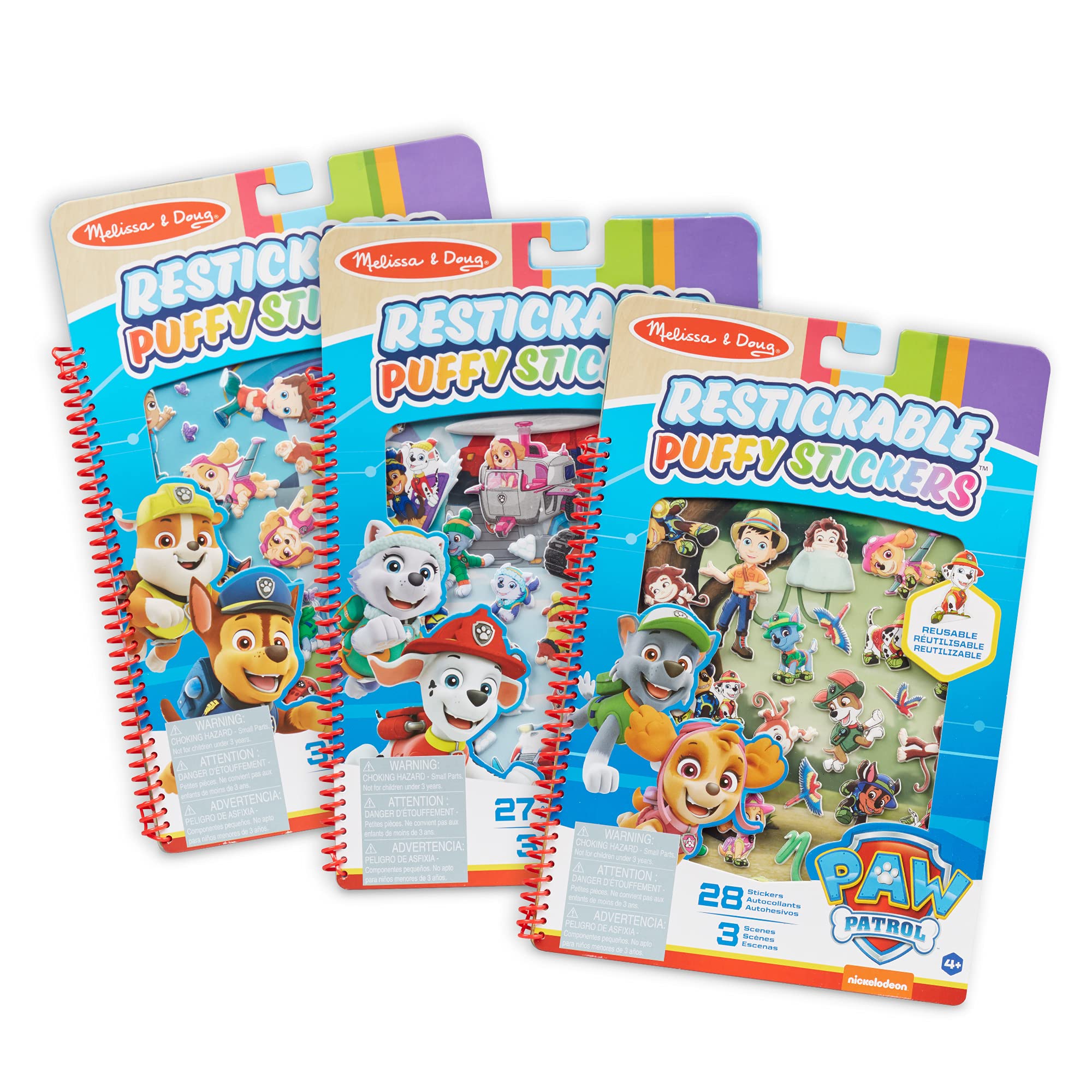 3-Pack Melissa & Doug Paw Patrol Restickable Puffy Stickers Activity Sets $14.58 or Less + Free Shipping w/ Prime or on $35+
