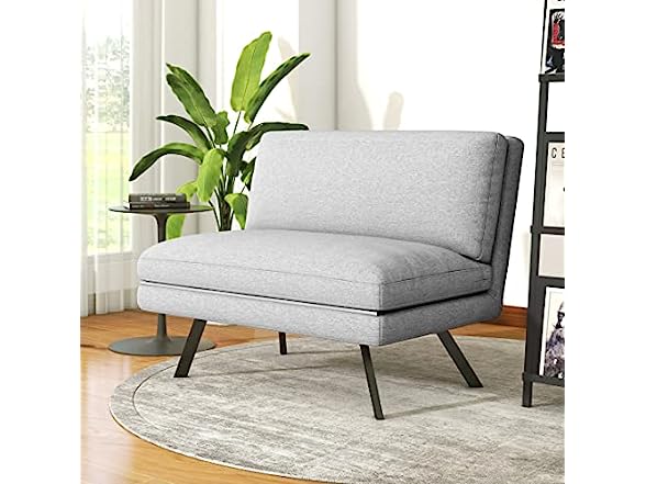 Liferecord 4-in-1 Convertible Futon Floor Sleeper Chair w/ Adjustable Backrest (Grey) $70 + Free Shipping w/ Prime