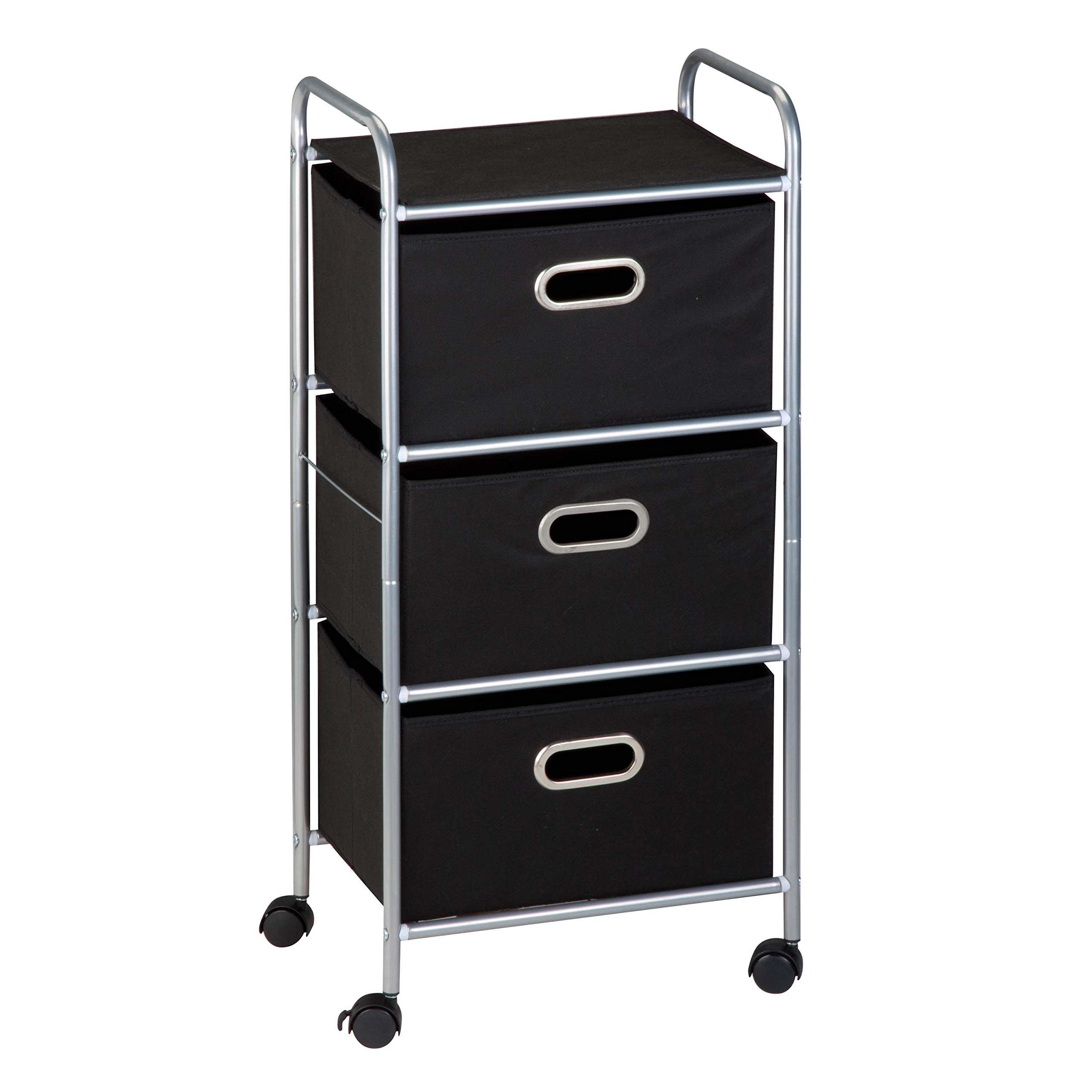 35.5" HoneyCanDo 3 Drawer Rolling Cart (Black) 21.59 + Free Shipping