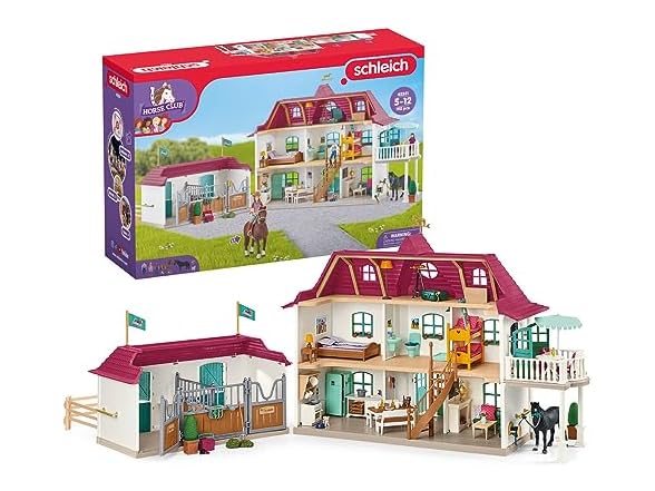 Schleich: 192-Piece Horse Club Lakeside Country Playhouse $46, 97-Piece Horse Club Rider Cafe $27 & More + Free Shipping w/ Prime