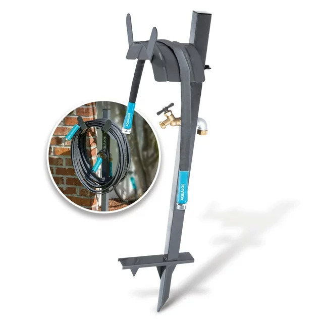 Aqua Joe Garden Hose Stand w/ Brass Faucet and 3' Lead-in Hose $15.97 + Free S&H w/ Walmart+ or $35+