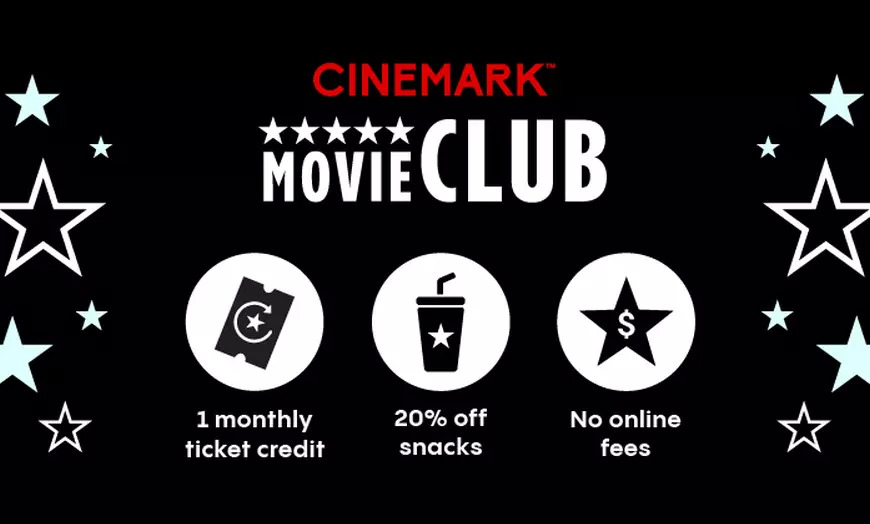 Cinemark Movie Club Membership: 3-Months $21.30 or 6-Months $39.76 (New Memberships Only)