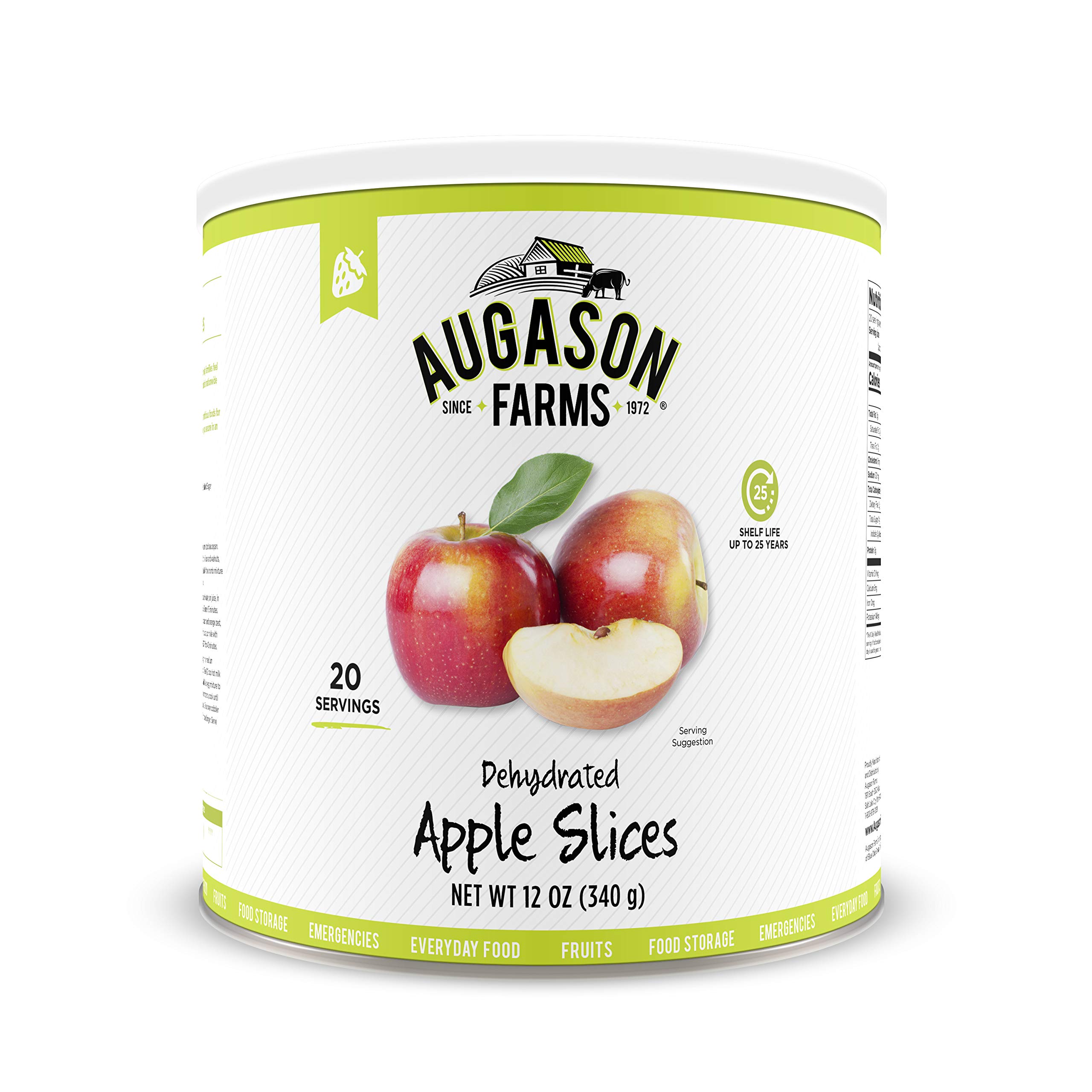 12-Oz Augason Farms Dehydrated Apple Slices Long Term Food Storage (Large No. 10 Can) $13.12 + Free Shipping w/ Prime or on $35+