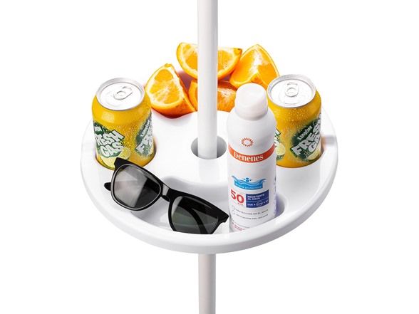 12" Zone Tech Beach/ Patio Umbrella Table Tray w/ Cup Holder and Snack Compartments $13 + Free Shipping w/ Prime