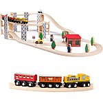 50-Piece SainSmart Jr. Magnetic Flyover Overpass Wooden Train Play Set $26.70 + 2.5% SD Cashback + Free Shipping w/ Prime $27.6