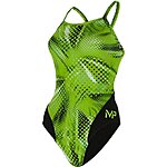 Michael Phelps Women's Swimwear: Mesa Print Mid Back (Green, Blue) $12, Splice Comp Back (Various Colors) $12, More + Free Shipping w/ Prime