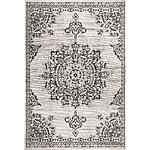 5'2&quot;x7'2&quot; Nicole Miller New York Patio Country Azalea Transitional Medallion Indoor/Outdoor Area Rug (Grey/Black) $18 + Free Shipping w/ Prime or on $25+