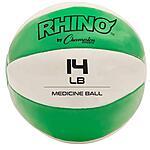 14-15 lb Champion Sports Synthetic Leather No Slip Grip Exercise Medicine Ball (Green/White) $12.14 + Free Shipping w/ Prime or on $25+